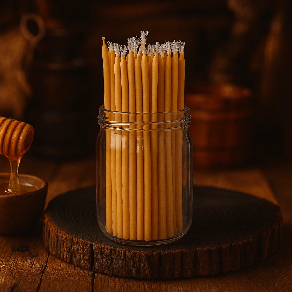 ოქროს თაფლის მიერ წარმოებული სანთელი